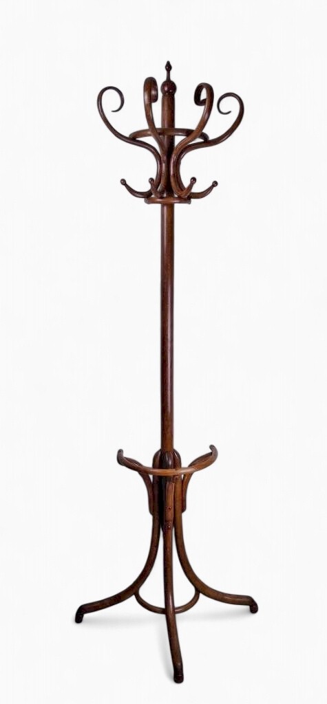 Half round bentwood hatstand in beech