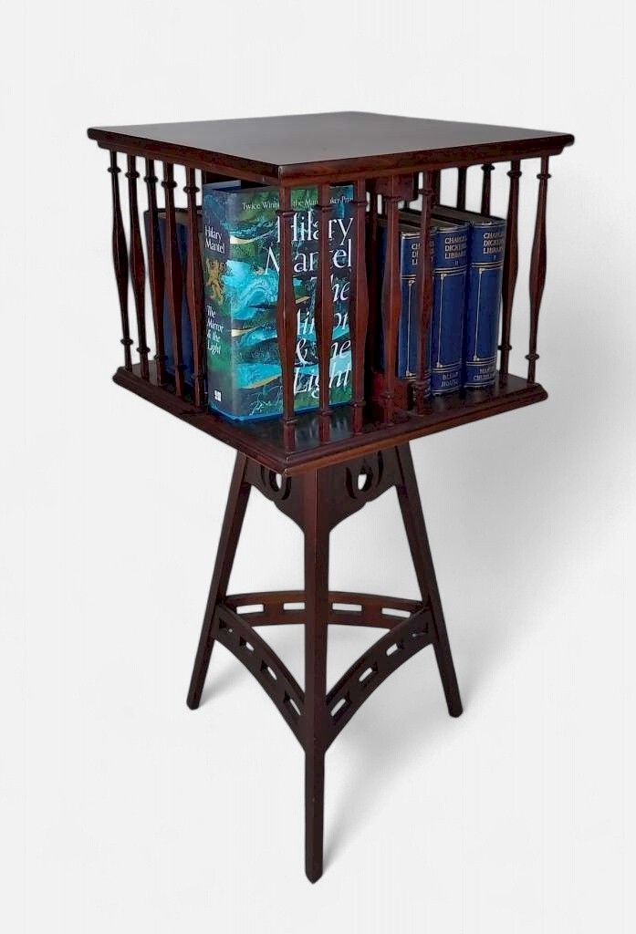 S & P arts and crafts revolving bookcase