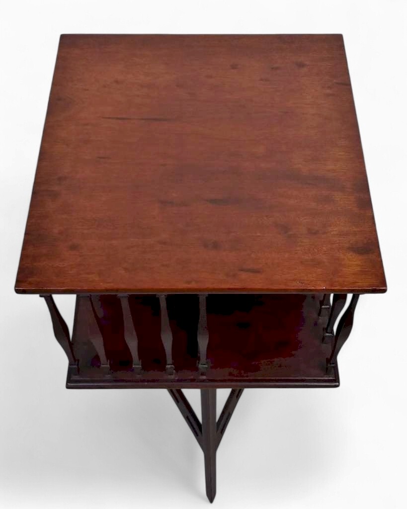 S & P arts and crafts revolving bookcase