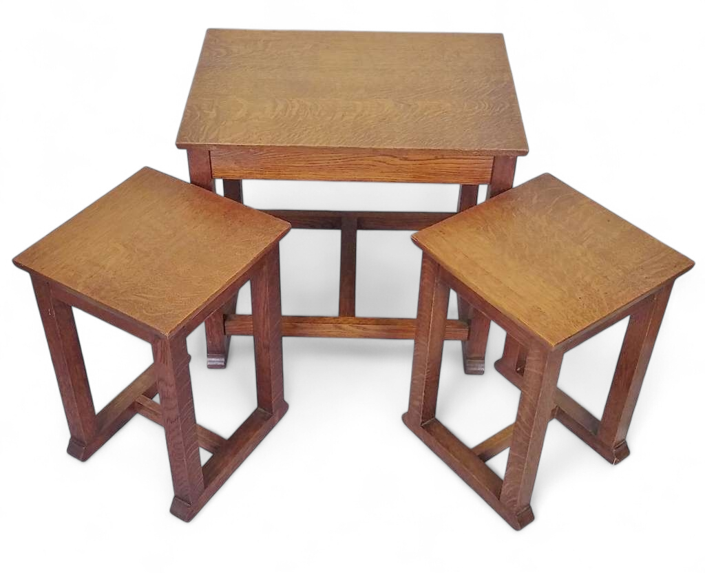 Arts and crafts nest in golden oak