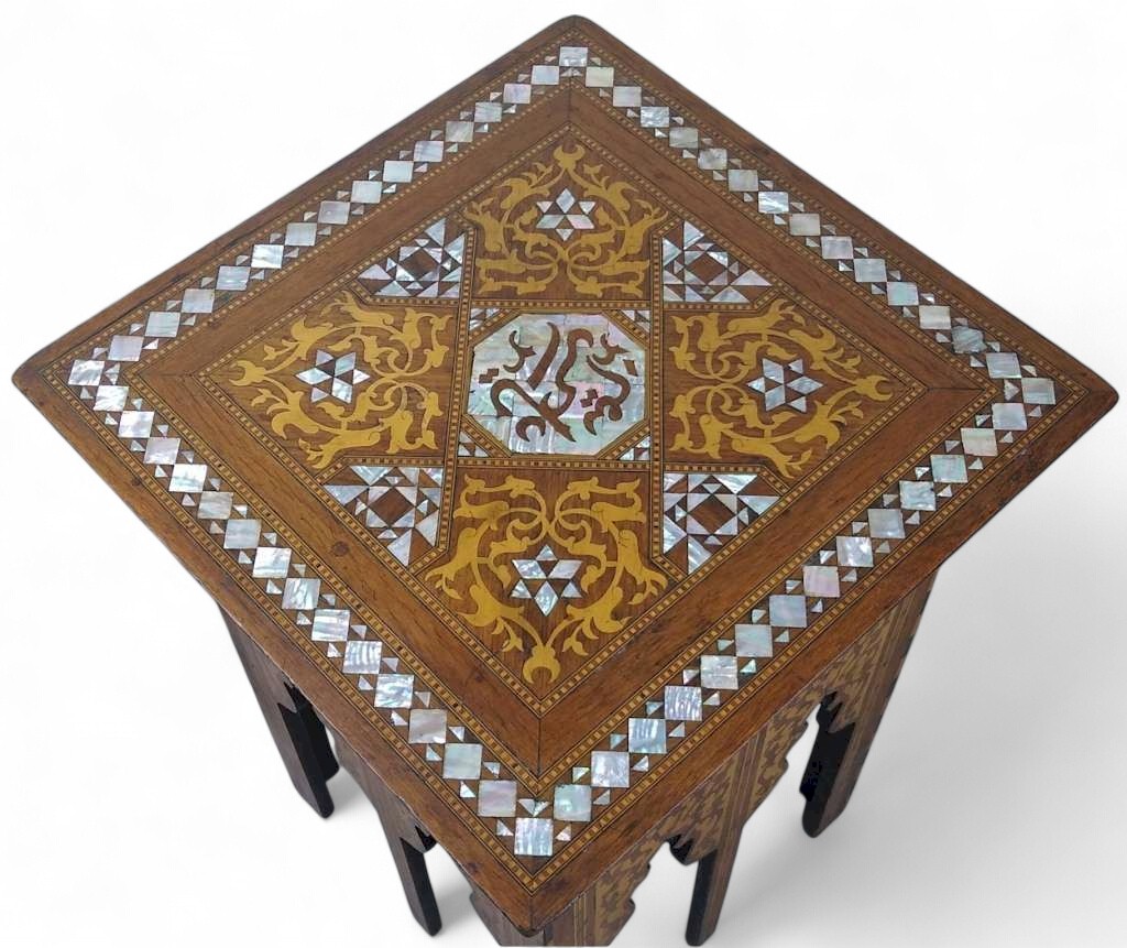 Moorish side table with mother of pearl inlay