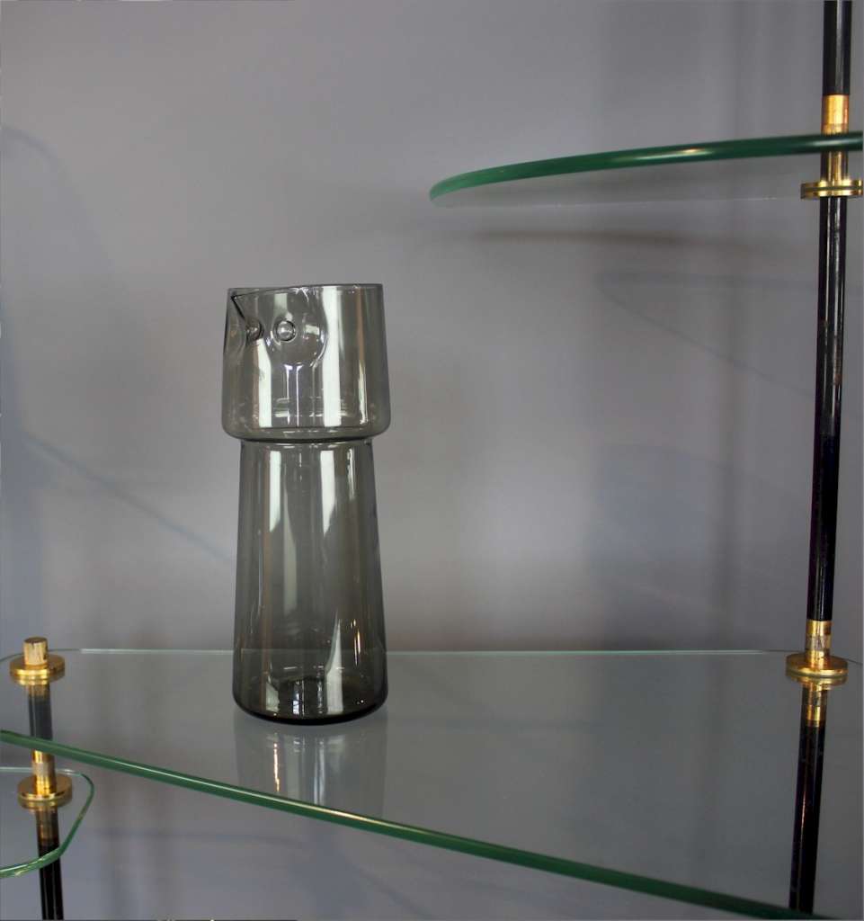 1970's smoked grey Owl jug