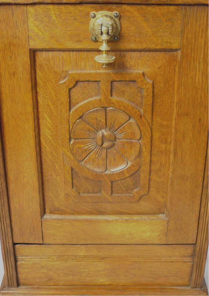 Arts and crafts period purdonium in golden oak