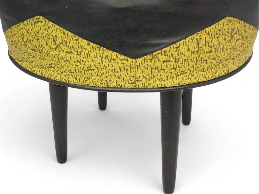  Pair of Mid Century leather stools