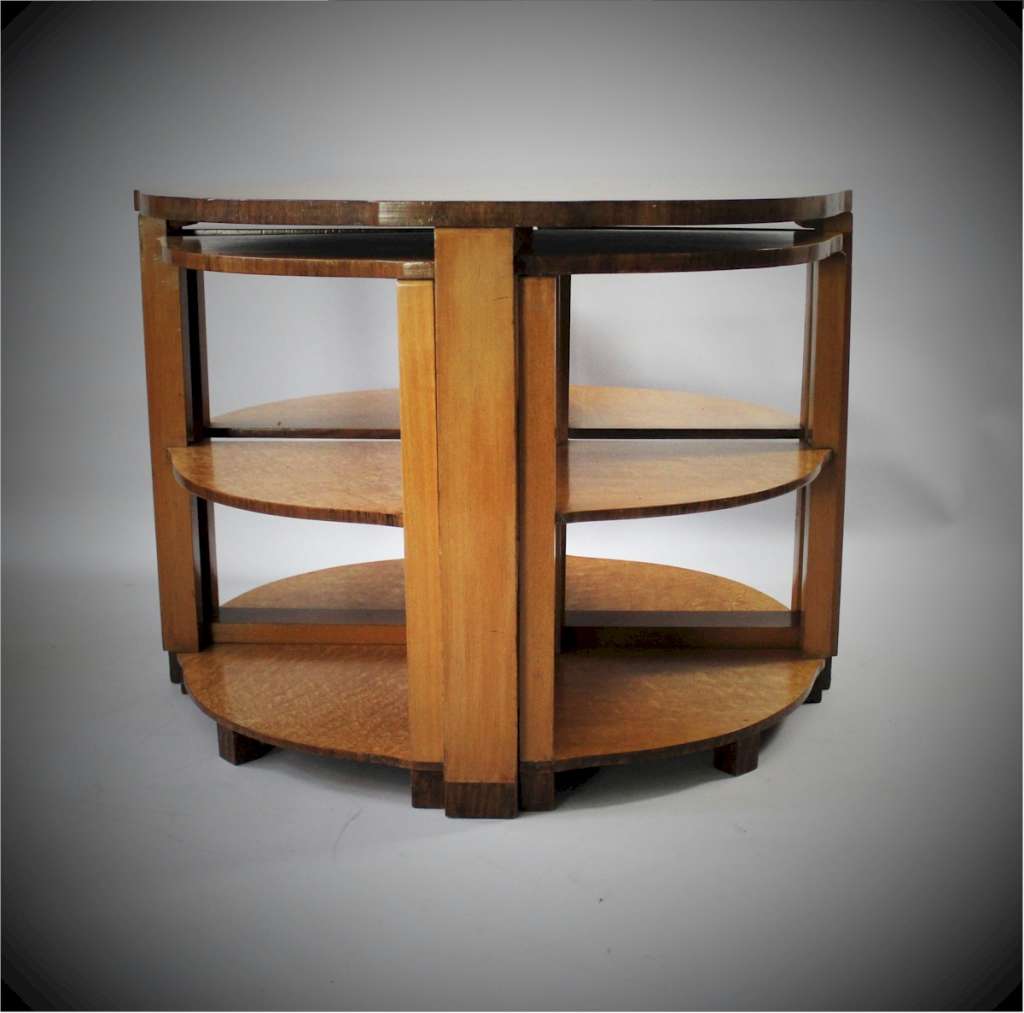 Art Deco nest of five tables.