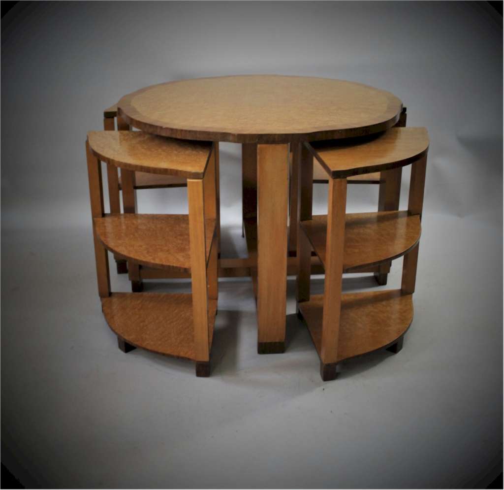 Art Deco nest of five tables.
