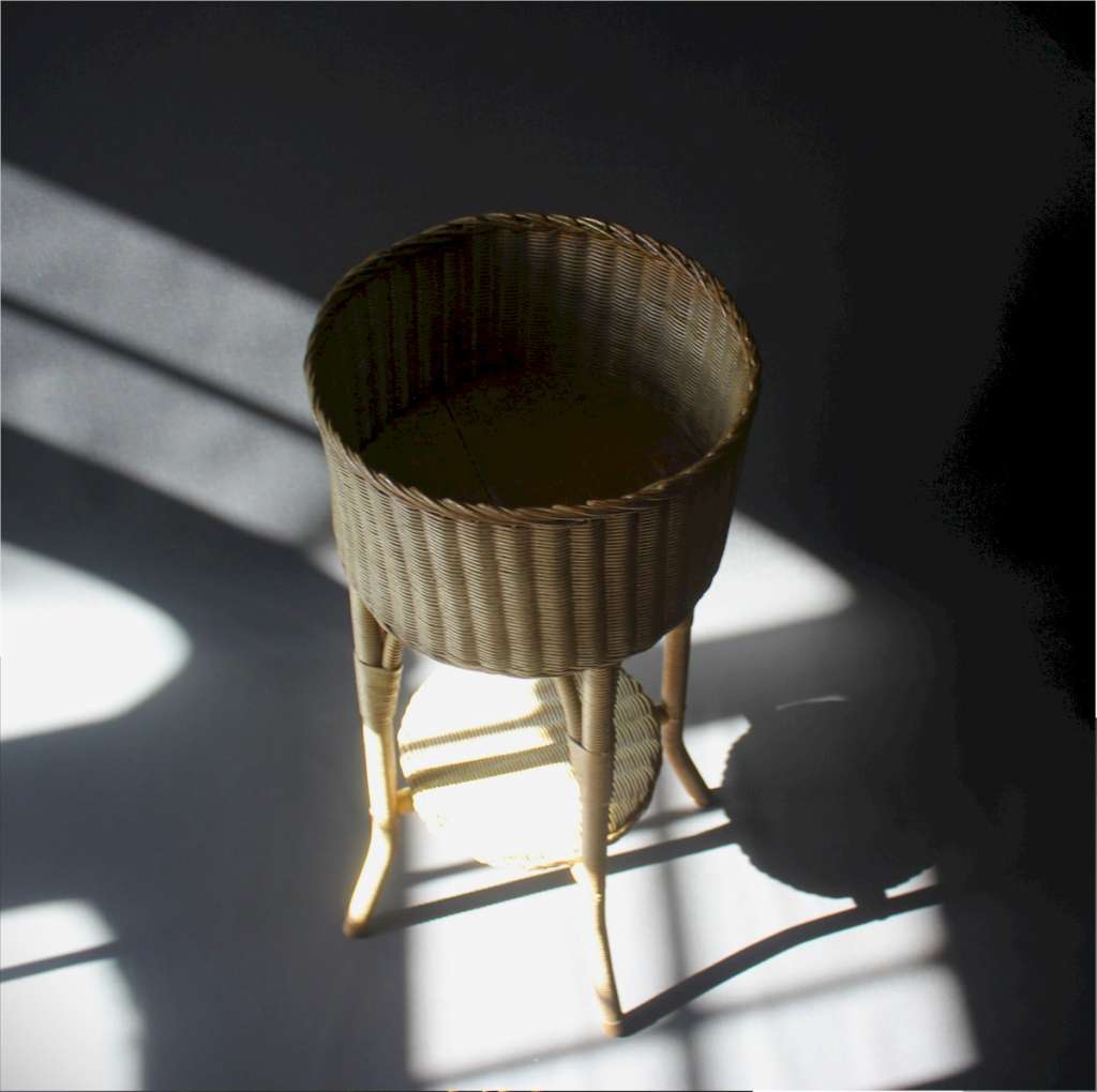 Rare Lloyd Loom planter in gold weave