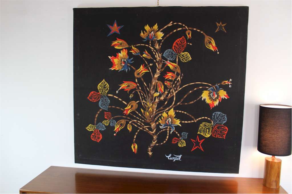 Jean Lurcat, French (1892 - 1966) Title: Tapestry of Flowers. Print on Canvas