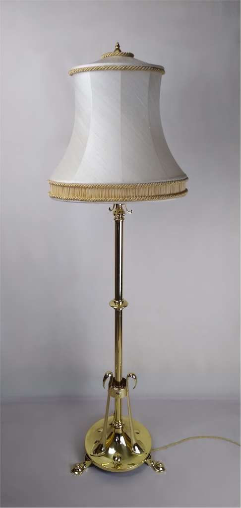 Striking arts and crafts adjustable standard lamp