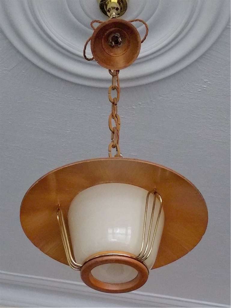 Stylish Mid Century ceiling lamp in sycamore