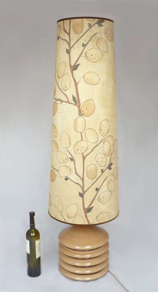 Tall Mid Century table/floor lamp , ceramic base .