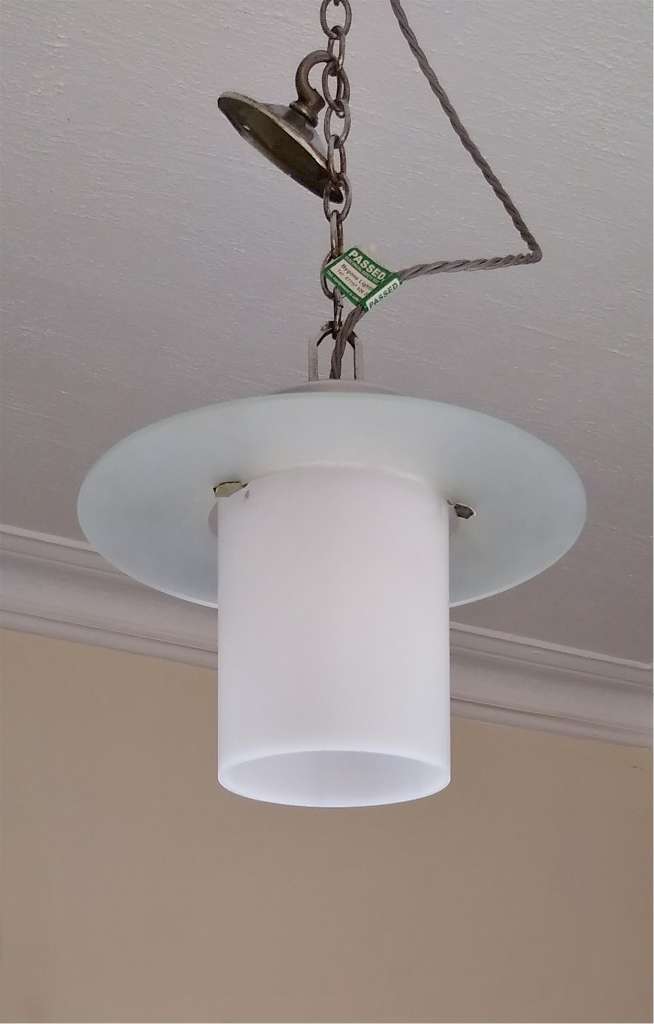 Art deco Modernist ceiling light in chrome