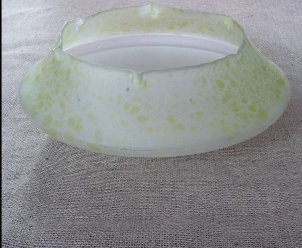 Ceiling light in mottled green glass