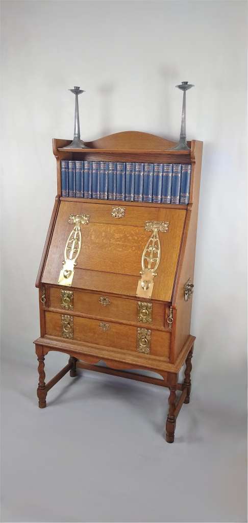  Shapland & Petter bureau/bookcase in golden oak