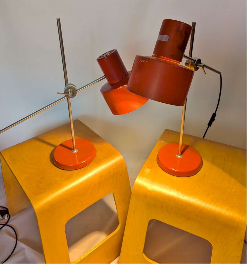 Post War near pair adjustable German desklights