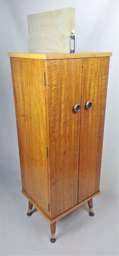 42 drawer Mid Century cabinet teak & walnut