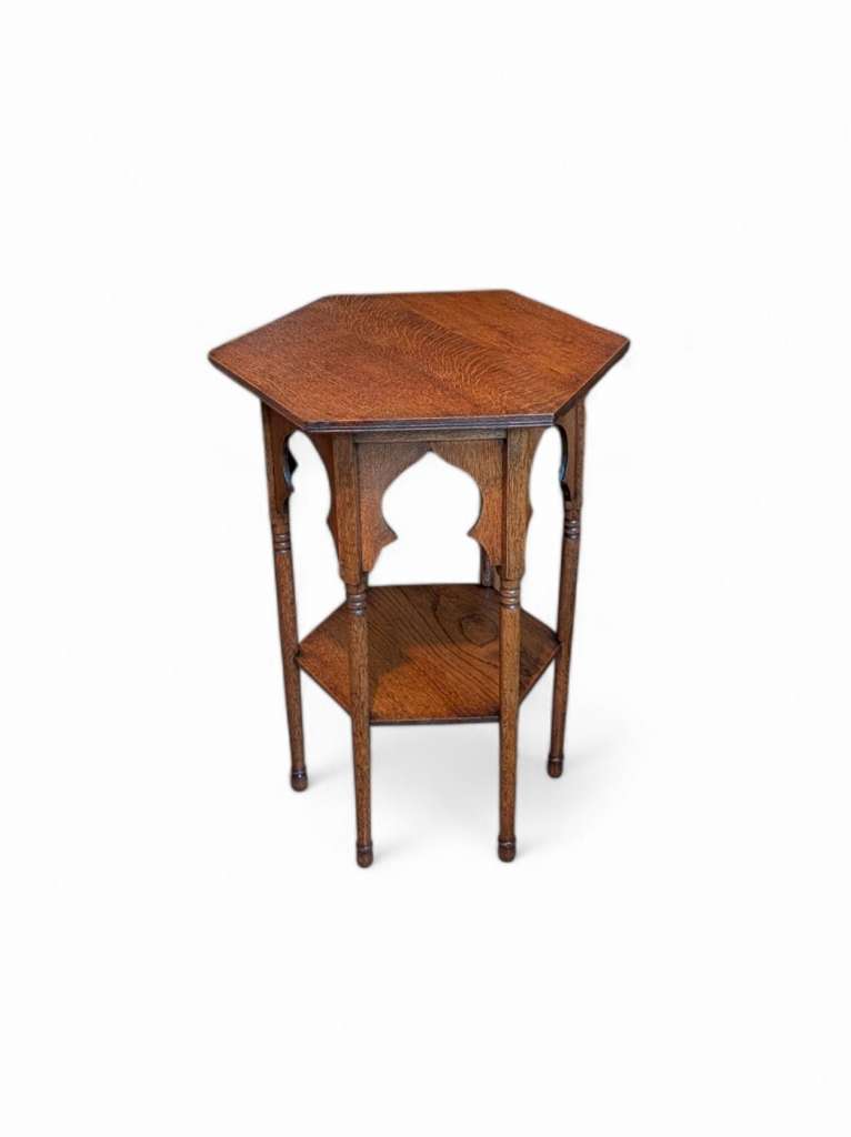 Arts and crafts Moorish table in oak