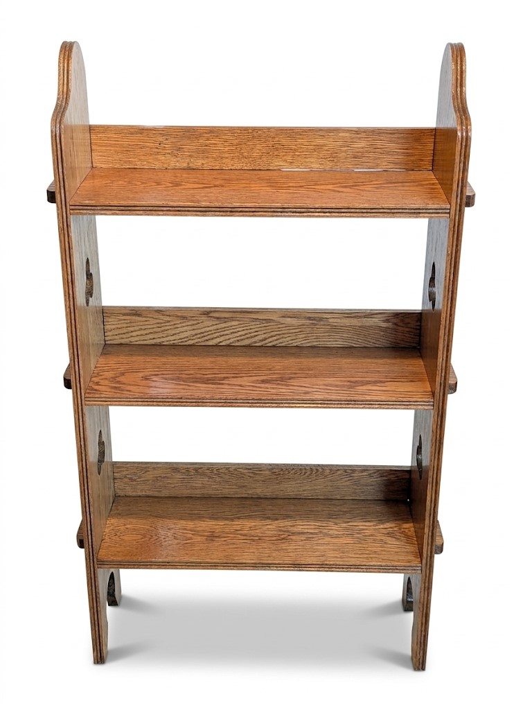 Arts and crafts bookcase , Liberty , grooved
