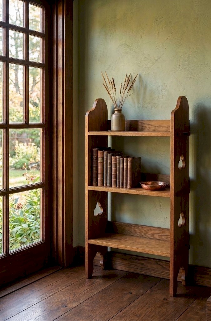 Liberty & Co bookcase in golden oak