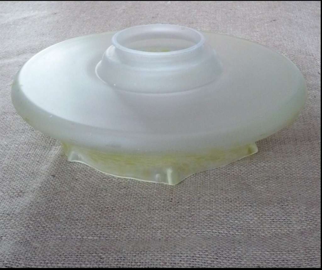 Ceiling light in mottled green glass