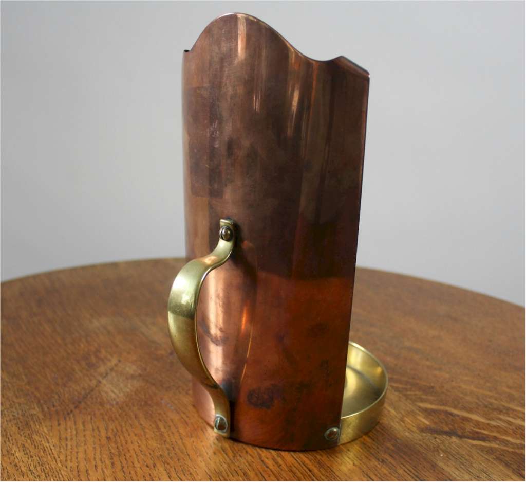 W.A.S Benson copper and brass candlestick