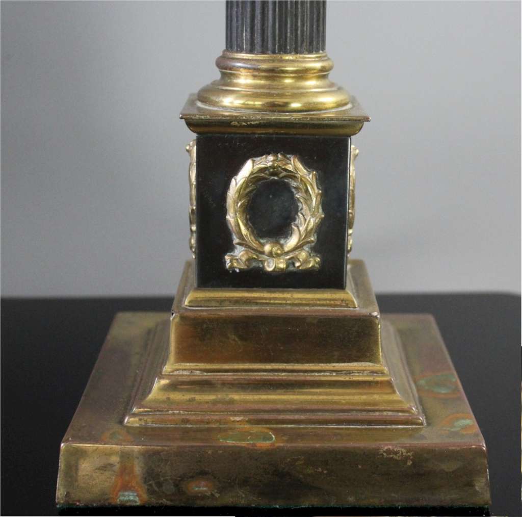Empire Corinthian black Column Lamp Base,