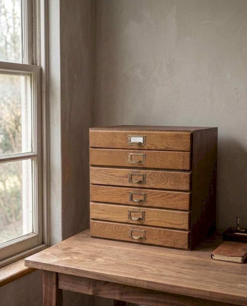 Desktop filing cabinet No3 holds A4 paper