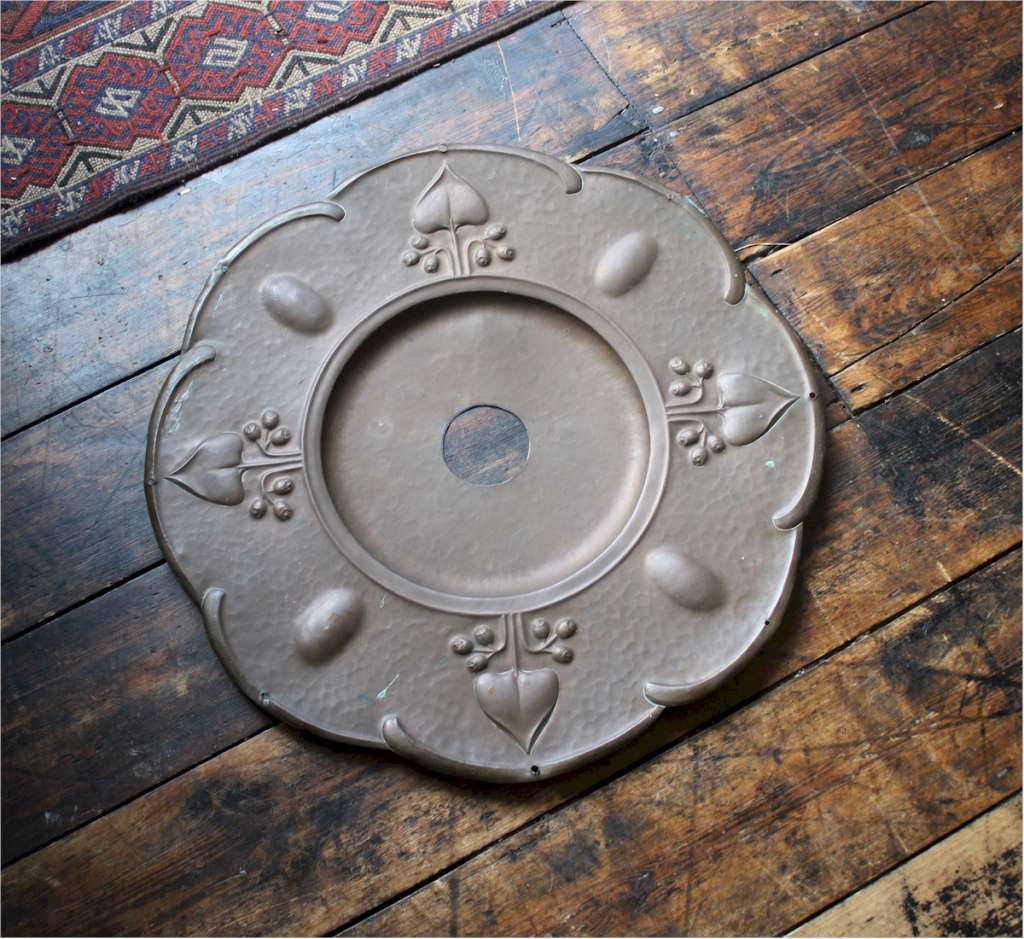 arts and crafts copper charger