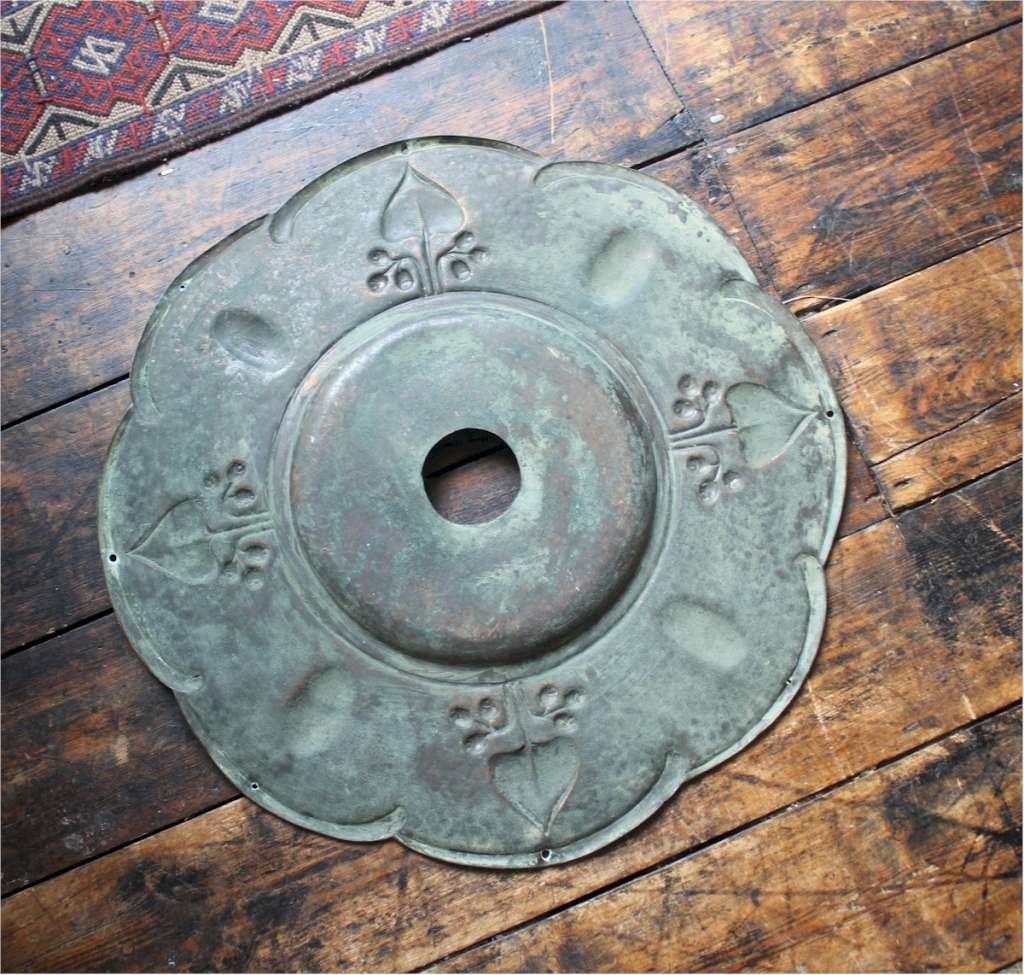 arts and crafts copper charger