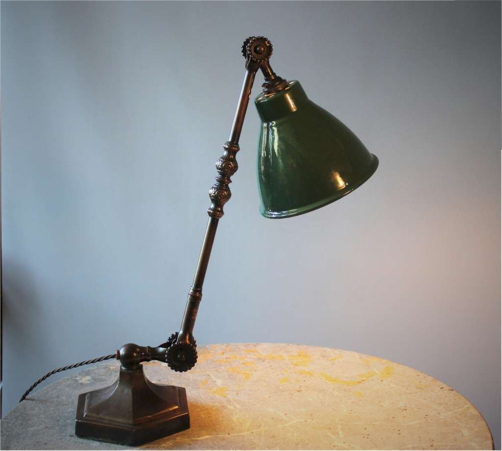 Dugdill daisy cog table lamp in copper