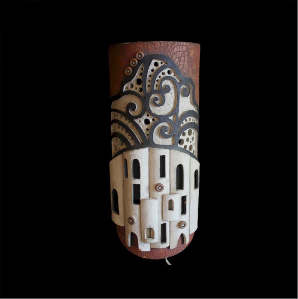 Ceramic wall light from the 1970's