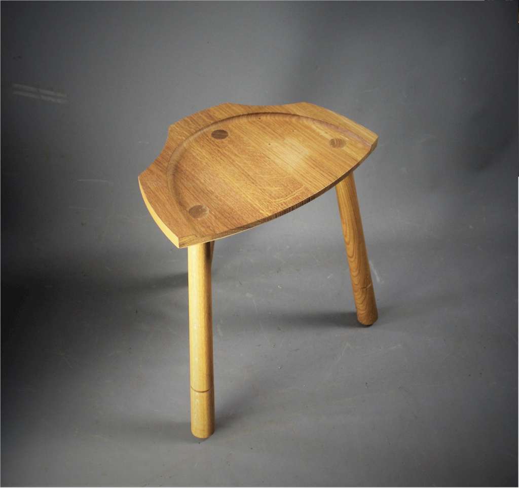 Mid Century Craftsman made stool in oak