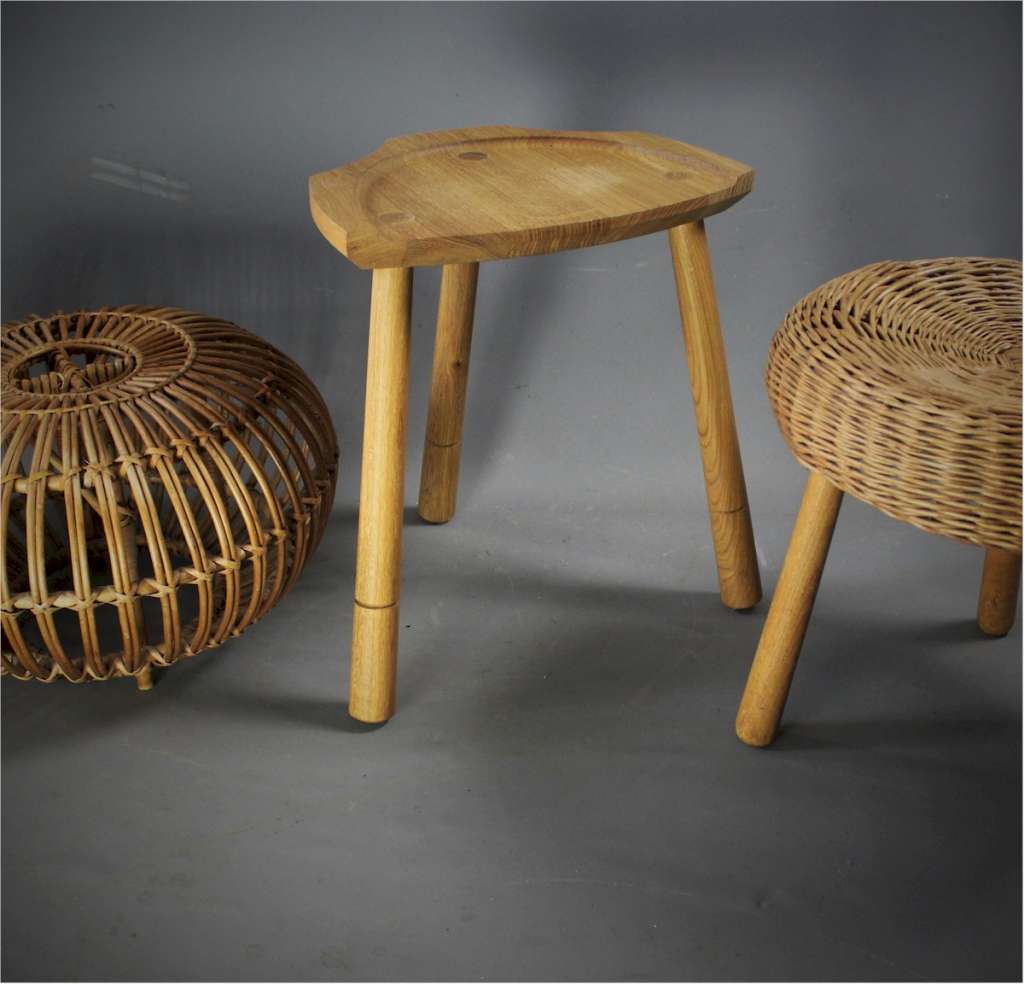 Mid Century Craftsman made stool in oak