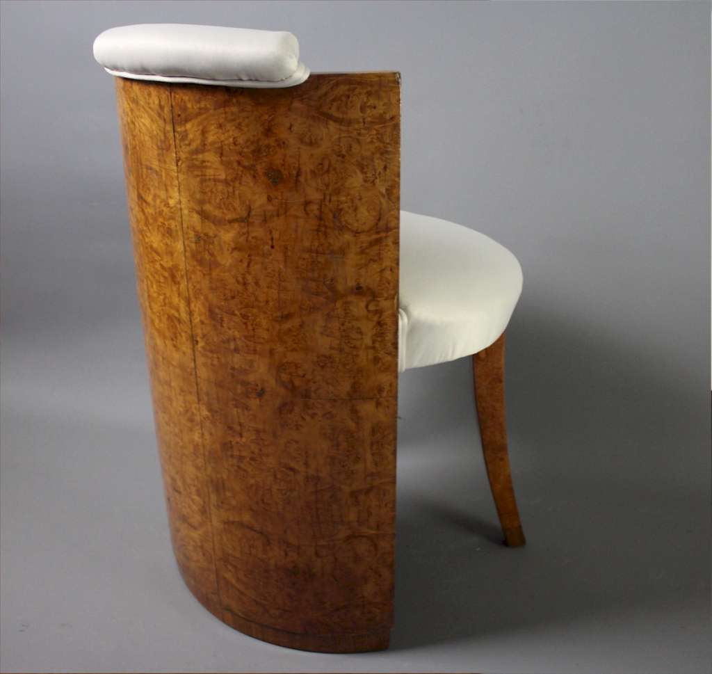 Art Deco maple dressing table stool