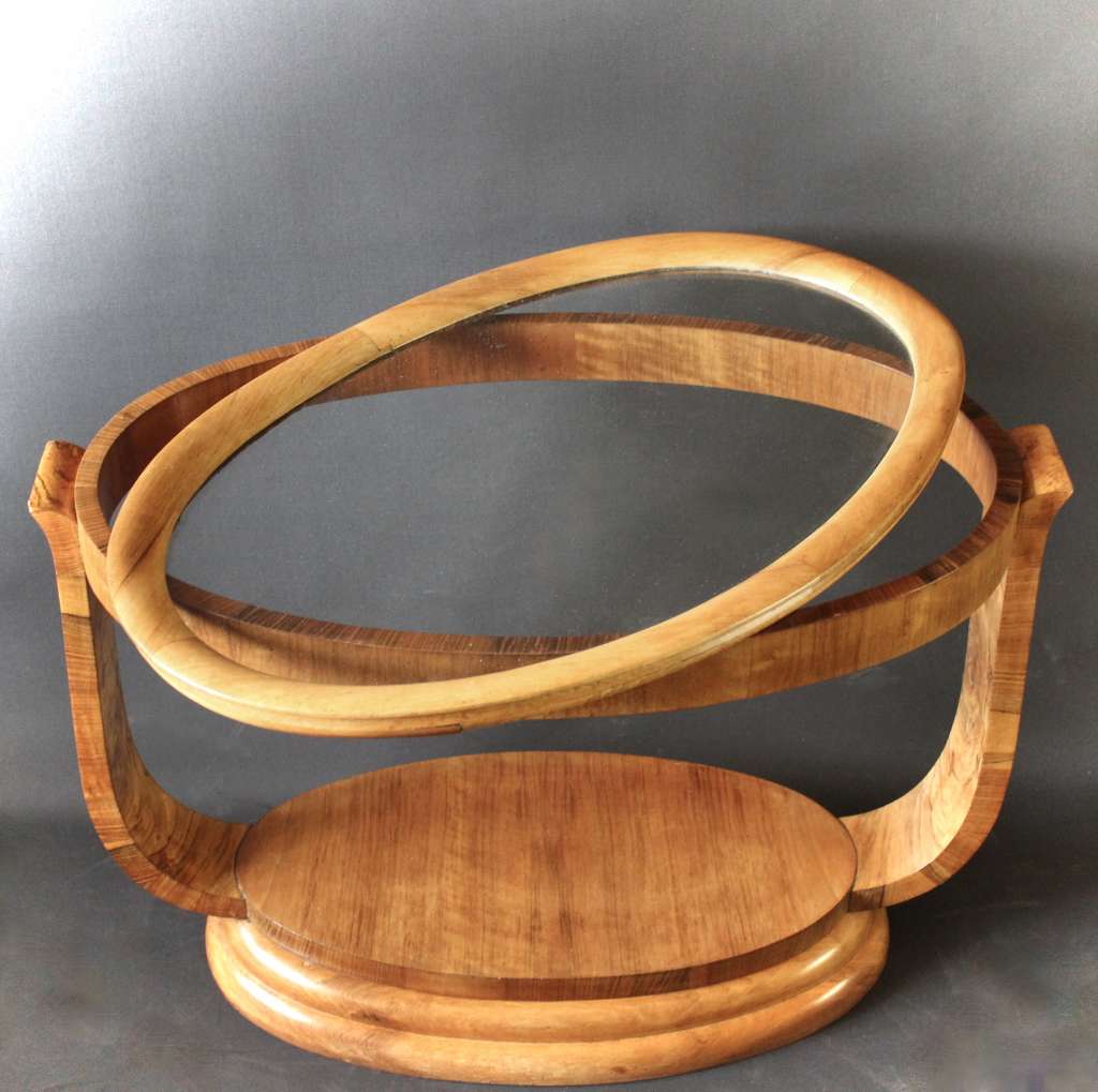 Art Deco coffee table on U shaped supports