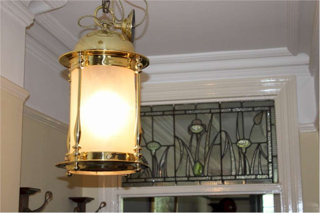 Large Edwardian domed brass lantern