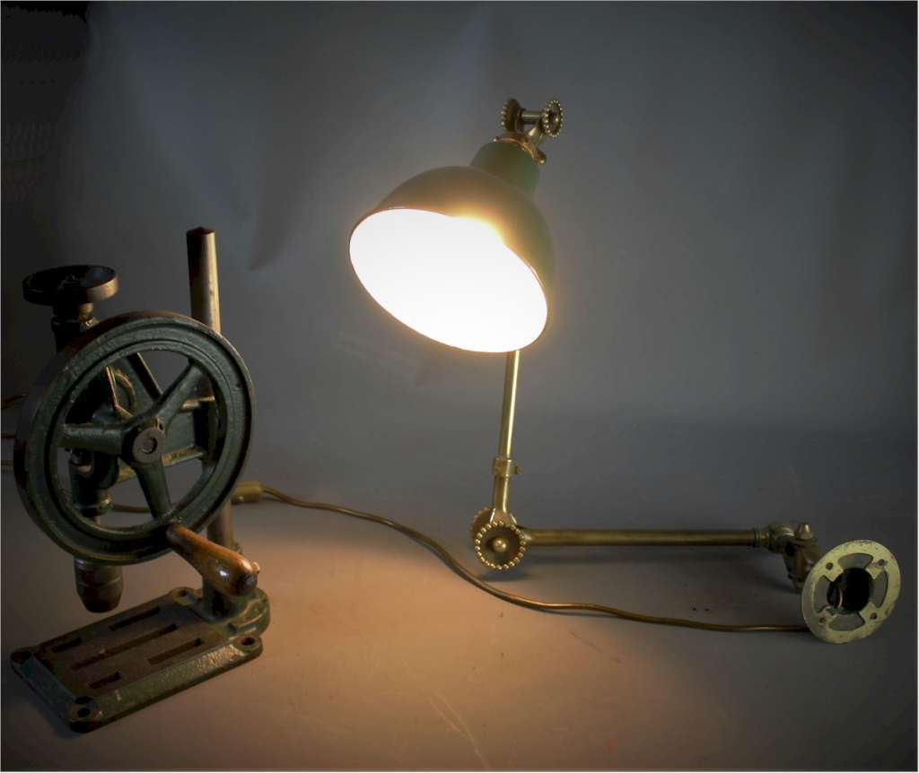 Dugdill brass daisy cog machinist lamp