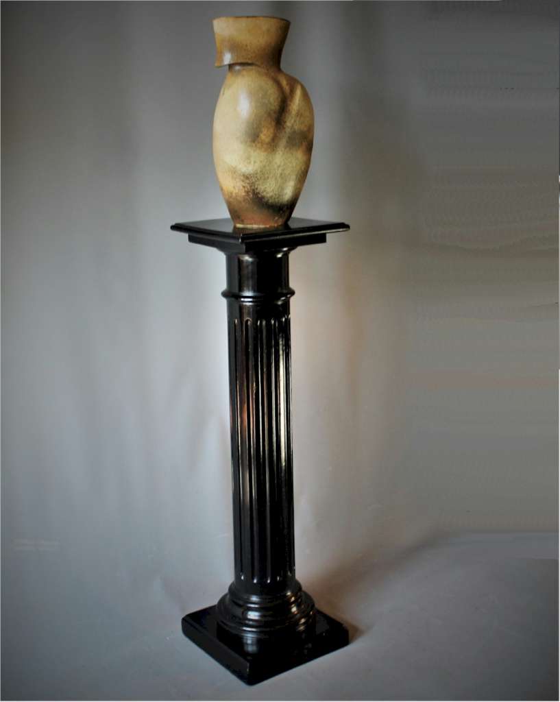 Victorian polished ebonised column