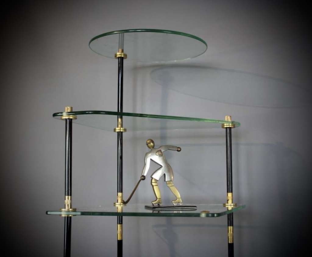 French 1950's shop window shelving unit