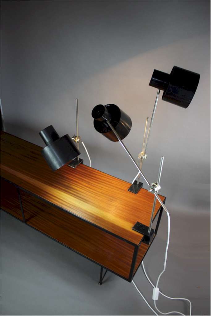 Mid-Century adjustable anglepoise clamp lamp