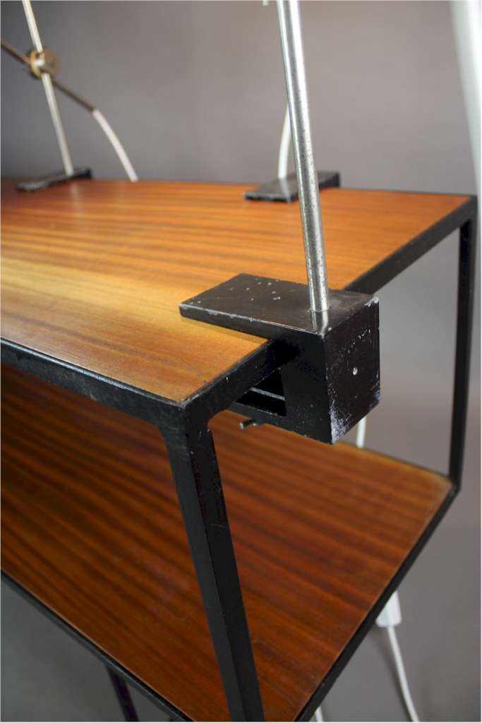Mid-Century adjustable anglepoise clamp lamp