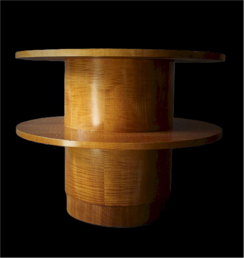Classic Art Deco 2 tier drum table by Heals
