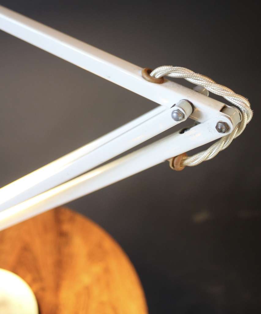 Herbert Terry Model 75 white Anglepoise desk lamp