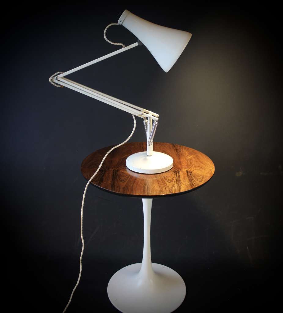 Herbert Terry Model 75 white Anglepoise desk lamp
