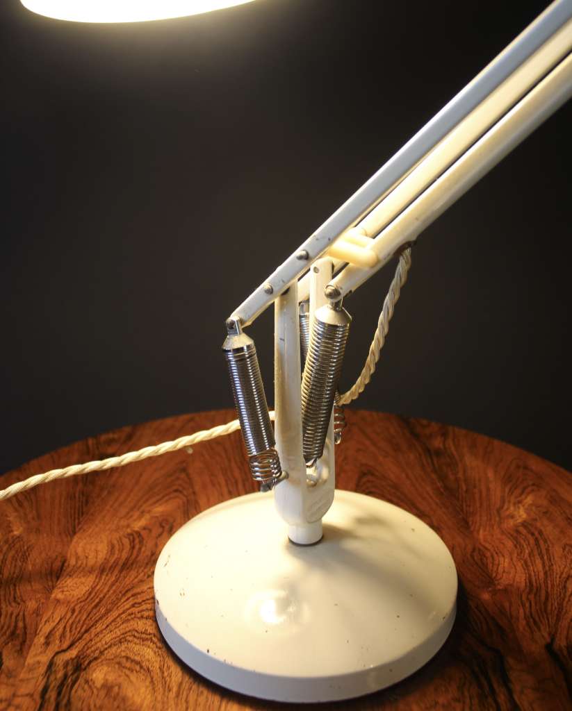 Herbert Terry Model 75 white Anglepoise desk lamp