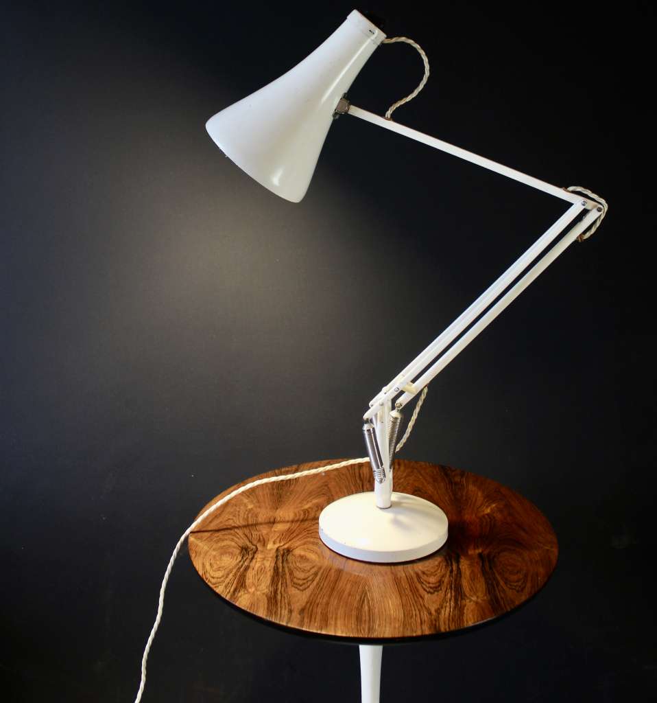 Herbert Terry Model 75 white Anglepoise desk lamp