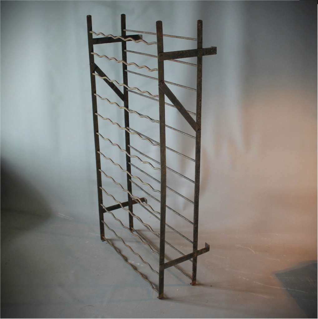 French wrought iron wine rack