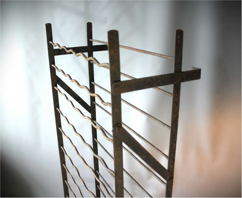 French wrought iron wine rack