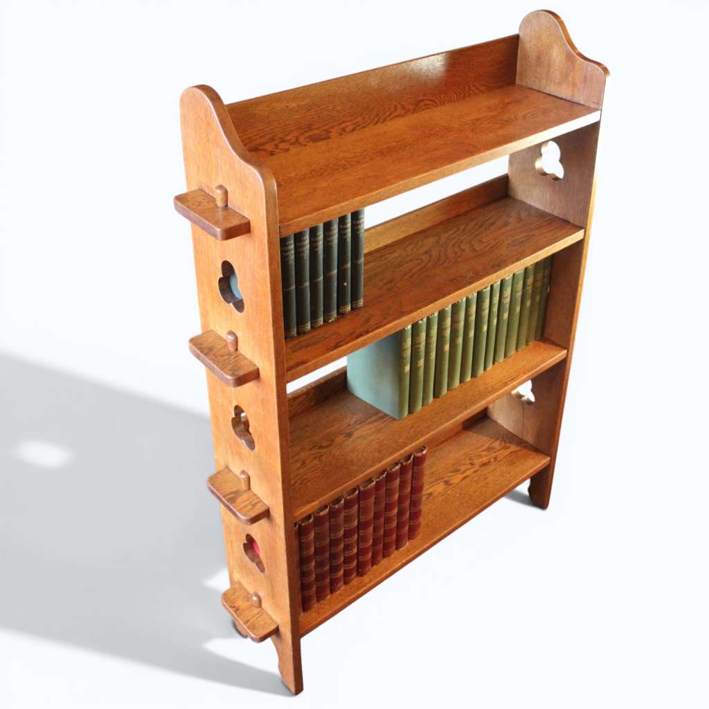 Arts And Crafts Oak Open Bookshelf Sedley For Liberty Co