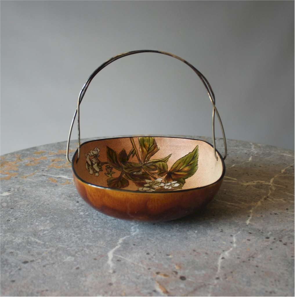 Linthorpe floral dish designed by Christopher Dresser